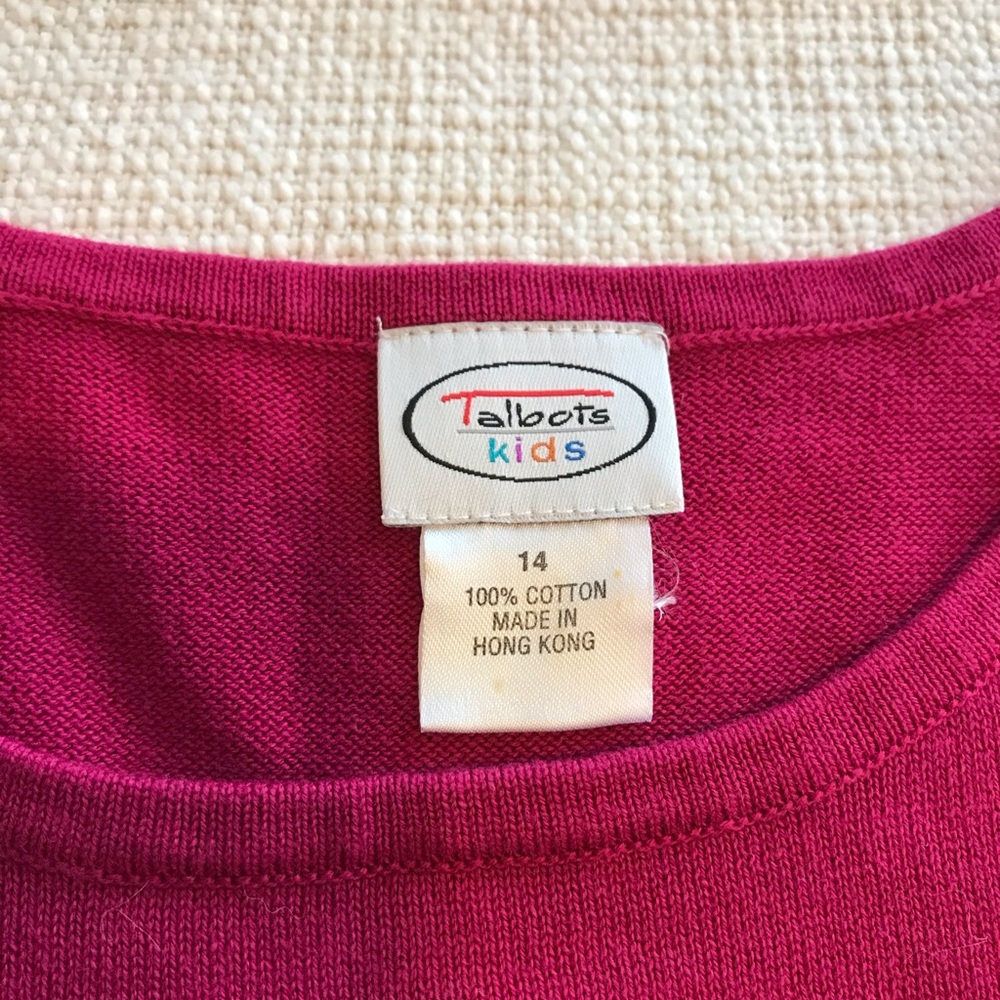 Girls Talbots Magenta Tank/Shell - Picture 3 of 3